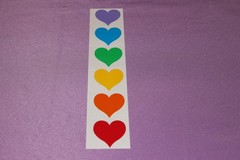 Mrs. Grossman’s RARE Long Strip Vintage 1979 Rainbow Hearts Stickers!