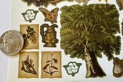 ANTIQUE Stickers(49pc)Fiskars •Vintage•Household•Girls•Flowers •Family•Memories•