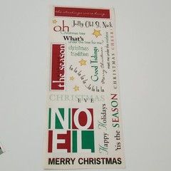 NEW Lot CHRISTMAS HOLIDAY Scrapbooking Borders Words Cardstock Stickers Alphabet