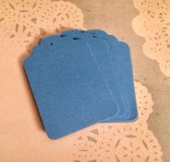 21 Hand Punched Royal Blue Gift Tags, Scrapbook, Crafts, etc.