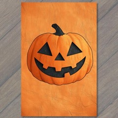 STICKER Halloween Pumpkin Cute Orange Jack-O-Lantern Adorable Spooky Fall Fun