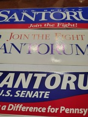 Lot Of 4 Rick Santorum Bumper Stickers. Original unused NOS