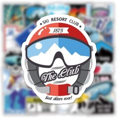 50pcs SKI Stickers, SKIING Snowboard Sticker. Waterproof No Residue, 114