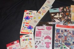 Scrapbooking Sticker Lot Mixed brands Occasions almost 1 LB