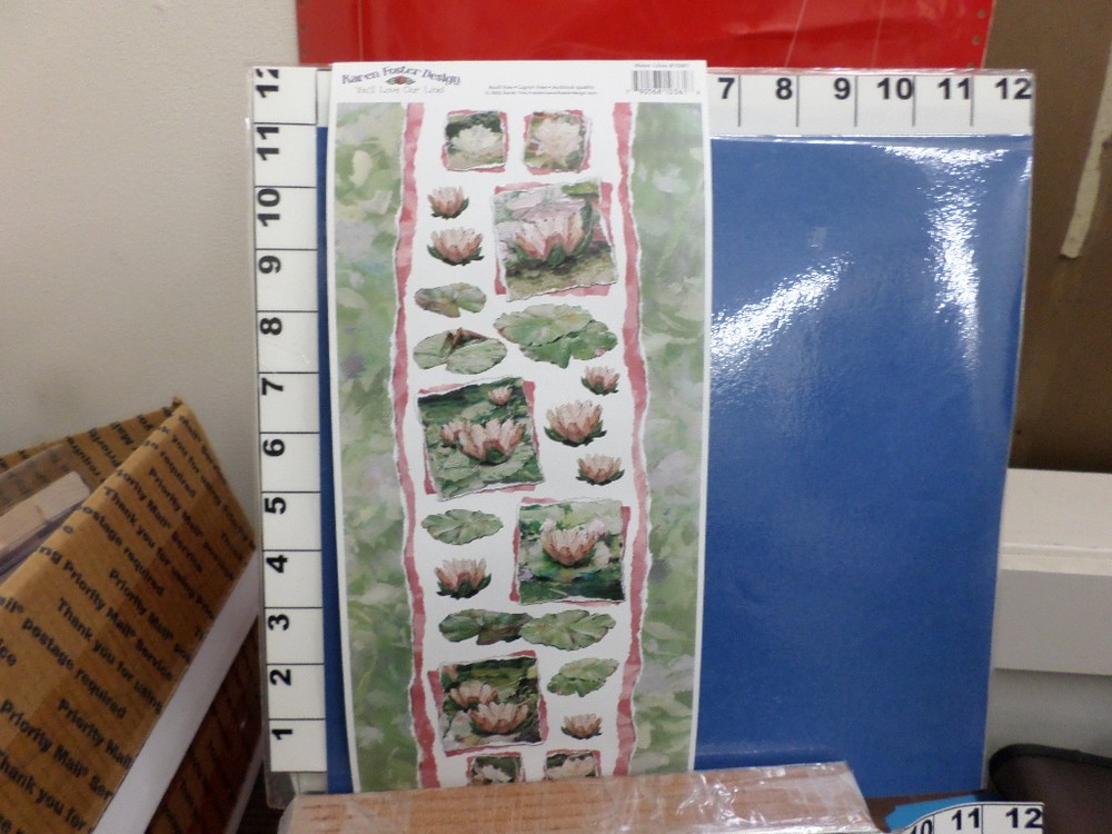29 sheets of stickers on a roll water lillies border 34v