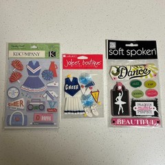 Jolee’s Boutique K&Company Cheer & Dance Scrapbook Sticker Sheet Lot