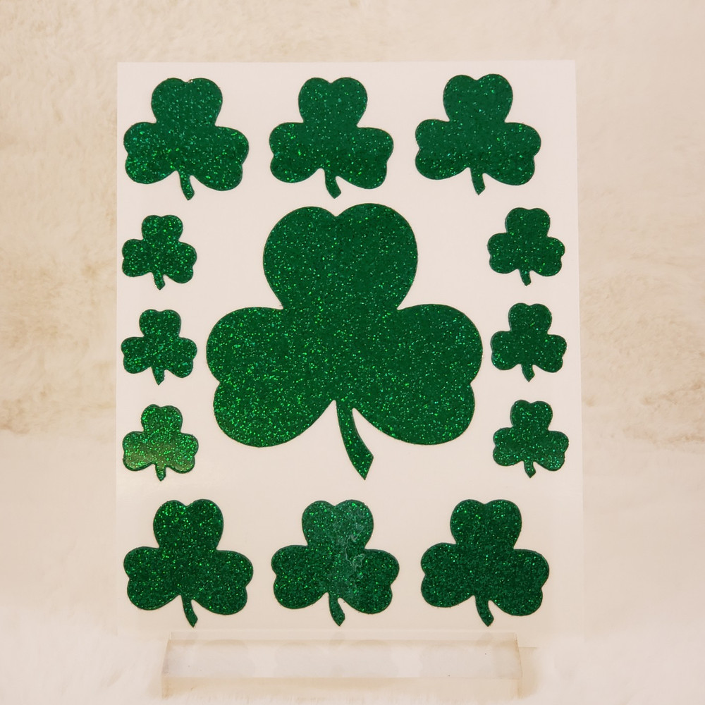 RARE Vintage Three Leaf Clover Glitter Sticker Sheet – Ambassador