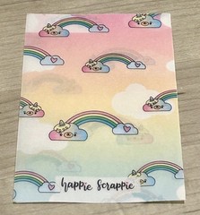 New Happie Scrappie Rainbows 🌈 Vellum Mini Sheet 4 x 5.5”