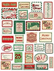 Set Christmas Embellishments Junk Journal Scrapbook