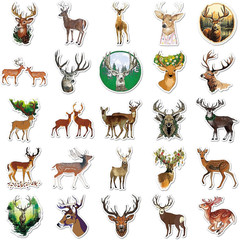 50 Pcs Deer Stickers, Forest Animal Decorative Stickers for Scrapbooking and Dec