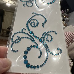 Swirl Swirls Flourish Bling Clear Rhinestones Gems Paper Studio Stickers