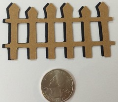 PICKET FENCE Die-Cut(6pc)3-1/4″ x1-3/4″Garden•Trees•Garden•Yard •Outside•Plants