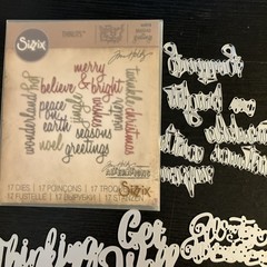 LRG Lot Metal Die Cuts Crafts Card Making Scrapbook Words / Sayings
