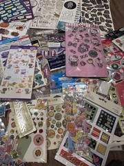 HUGE Lot 75+ Sheets Scrapbooking / Art Supplies / Embellishments Stickers Stamps
