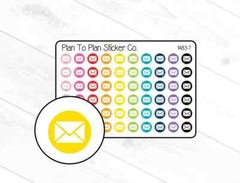 1483-7 Happy Mail Envelope Icon Planner Stickers.