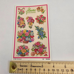 Introduct IJsselstein Stickers Flowers Blumen Aufkleber Postcard 90s Fun Vtg