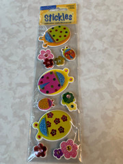 STICKLES 3D ADHESIVE GLITTER JEWELED LADYBUGS LADY BUG FLOWERS 10PCS