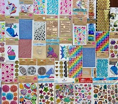 555pc Lot Scrapbook Supplies Stickers Gems Border Die cuts Kits Rub On Transfers