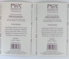 Vintage PSX Designs Stickers SET of 2 Sheets 4″X6″ Lillies/Easter NEW!