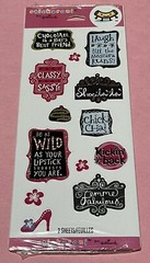 Hallmark Stickeroni Girl Power Glitter 2 Sheets Stickers