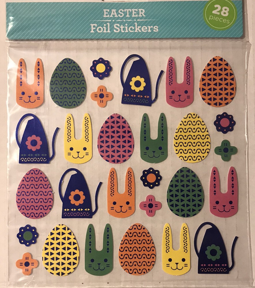 Way To Celebrate Easter Foil Stickers for Crafts Scrapbooking Stickers 28 Pieces