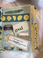 Lemon Themed Junk Journal 6 X 8 X 2” Approximately 40 Pg