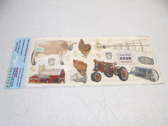 Scrapbook Stickers Farm Barn Tractor Chicken Cow Windmill