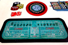 Casino Vegas Cruise Clear Sticker Sheet 12″ Scrapbook Mania NOS Craps Slots Card