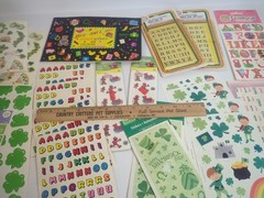 HUGE Vintage Sticker Lot & Sticker Book! St Patrick’s, Letters, Elmo, Sandylion