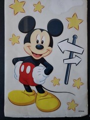 New (3) SandyLion Disney Stickers Mickey Mouse Goofy Alphabet ABCs Disneyland