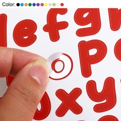 Alphabet Letters Numbers Stickers, 6 Sheets Self Adhesive Capital Decal, Orange