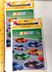 VINTAGE Hallmark Stickers Nascar Racing Race Cars New In Pack 4 Sheets Lot of 2