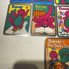 Vintage Sticker Lot Of 13 Barney Dinosaur Foil Mylar Vending Machine Baby Bop