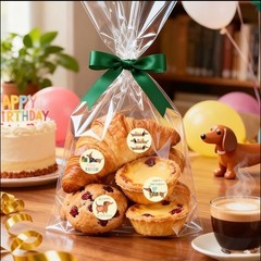 40 PCs Round 1” Happy Birthday Cute Dachshund Dog Stickers Party Envelope Seals