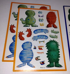 AGC Vintage Make A Monster x4 Sticker Sheets Maxi Activity American Greetings