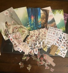 Fairy Themed Mixed Media Junk Journal Ephemera Kit Scrapbook Paper Craft Junk