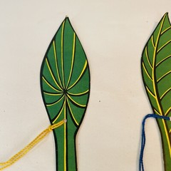 3 Unique Vintage Art Deco 20s Green Leaf Bridge Tally Cards Junk Journal Crafts