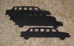 Limousine ~ AccuCut Design. Lot of Four in Black Cardstock