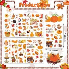 Thanksgiving Stickers 640PCS Fall Themed Designs for Scrapbooking and Crafts