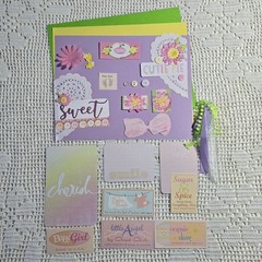Sweet Cutie Pie 12×12 Handmade Scrapbook Kit by DMD and Others