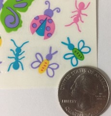 BUG-A-BOO Clear Mylar Stickers (19pc)Frances Meyer•Butterfly •Ladybug•Ant•Insect