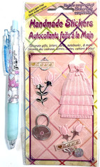Pink Prom Dress Love Stickers Scrapbooking Card Journal Planner