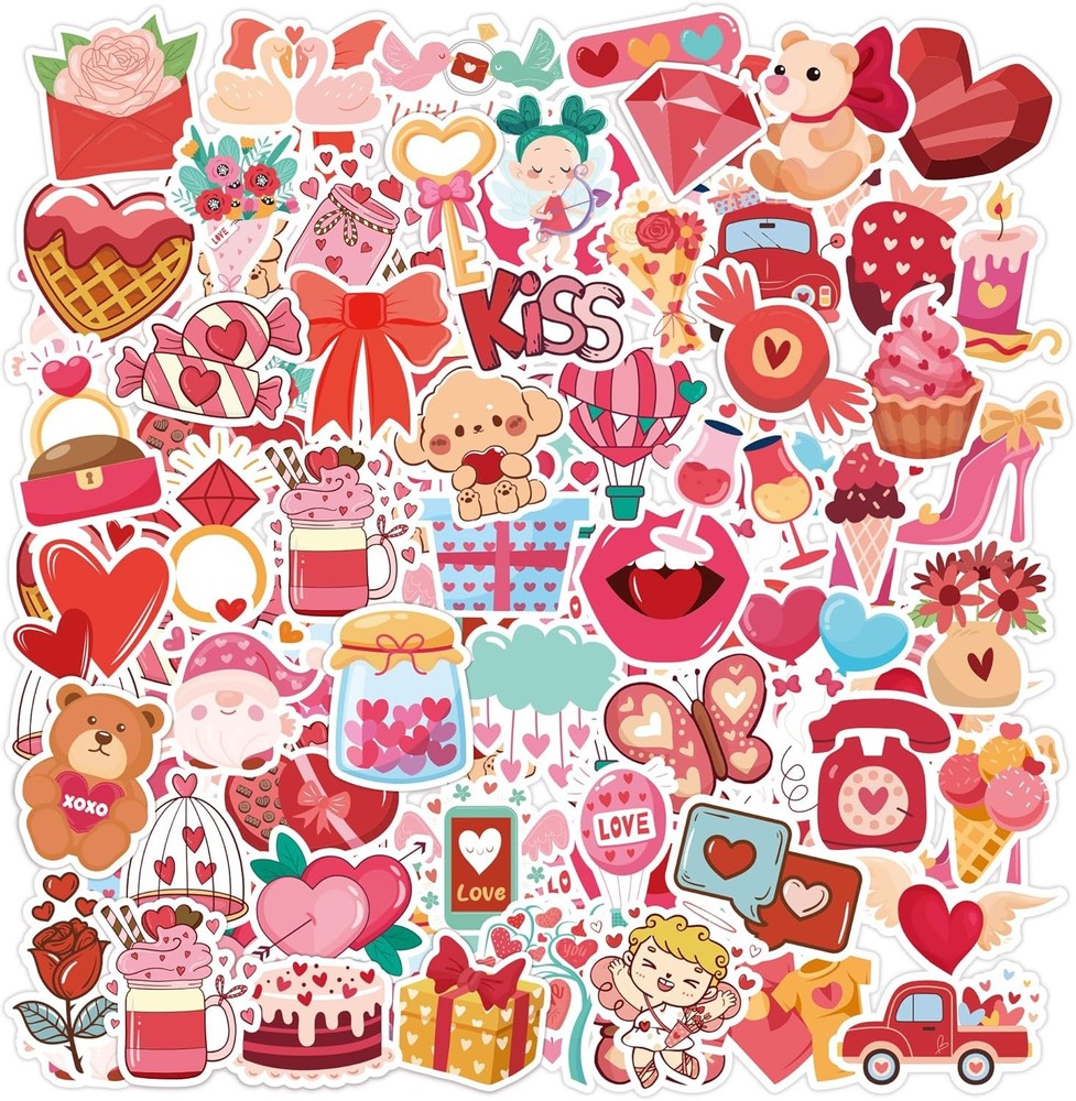 Birthday Gifts for Kids | 100 PCS Valentines Stickers – Toddler Valentine’
