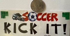 SOCCER Stickers(19pc)NRN Kick-Its•Game•Players•Goalie•Score •Offense•Defense•
