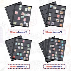 Gersoniel 10 Sheets Pages Postage 11.02 x 8.46 inches, black, transparent