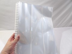 Large Reusable Scrapbook Sticker Storage spiral 50 clear sheets 3 compartment