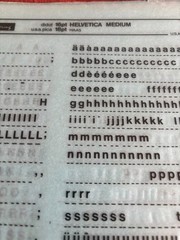 Four Letraset INSTANT LETTERING Transfer 16pt & 18pt Helvetica Medium 2
