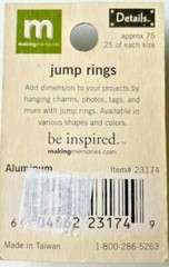 Making Memories Aluminum Triangle Jump Rings 23174 Approx. 75 – NEW