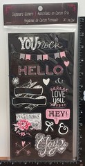 MICHAELS 348867 Chipboard Sticker Set You Rock Hello Love Crafting Embellishment