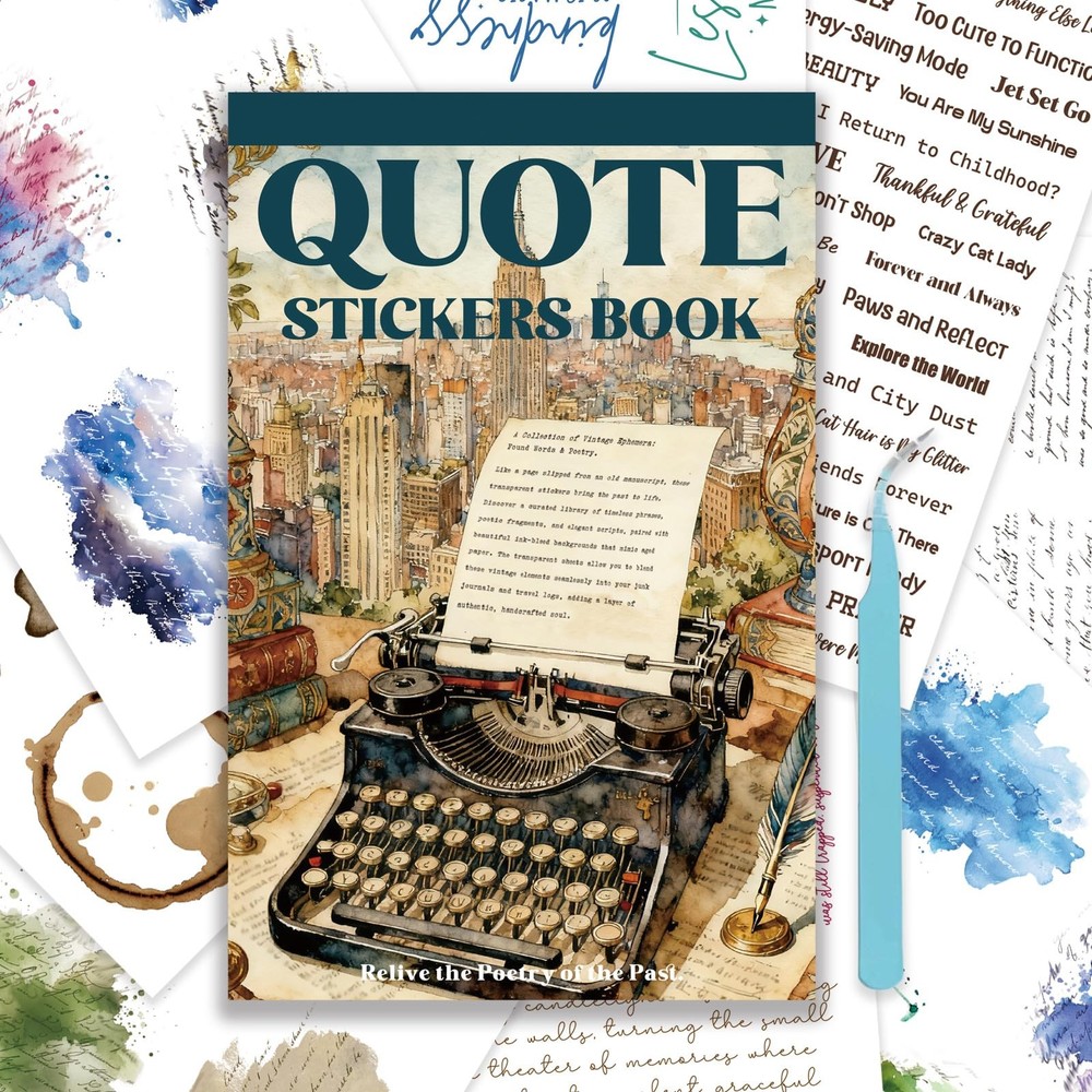 Quote Sticker Book for Journaling, 48 Sheets Word Motivational Inspirational …